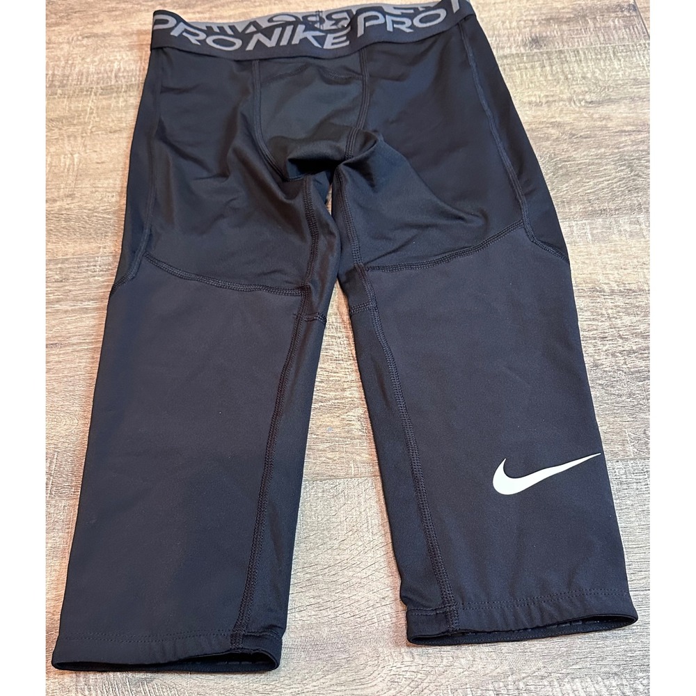 Nike Pro Dri-FIT Mens 3/4 Compression Tights Black Size Medium